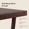 Caprica 6 Seater Dining Table In Mango Walnut Finish