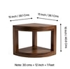 Queens Sheesham Wood Accent Coffee Table Set With 4 Stools