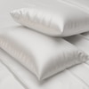 Stoa Paris Satin Pillow Covers,  Premium Plain Pillow Cover Set of 2, 68L x 45W cms - Vanilla White