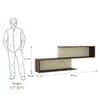 DCanape Mingle Engineering Wood Wall Shelf Dark Acacia Light Acacia Finish