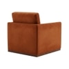 Bobby Boucle Fabric Lounge Chair in Orange Colour