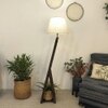 Bezalel Beige Jute Floor Lamp with Beige Jute Base