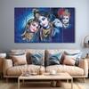 The Castle Decor Radha Krishna Spiritual Wall Art Framed Painting 27x48 Inch (Style 9)