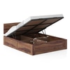 Kuba Solid Wood King Size Bed With Hydraulic Storage (Teak Finish)