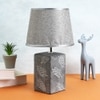 Textured Leaf Table Lamp Grey Nature Inspired