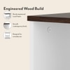 Riley Engineered Wood Bedside Table in Dual Tone Finish