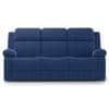 Griffin Fabric Three Seater Manual Recliner in Lapis Blue Fabric Colour