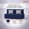 Coirfit Folding 2 Seater Double Foam Fold Out Sofa Cum Bed in Dark Blue Colour