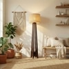 Camille Beige Jute Floor Lamp with Beige Jute Base
