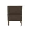 Leston Boucle Fabric Lounge Chair in Brown Colour