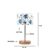 Devansh Multicolor Cotton Table Lamp With  Natural  Wood Base  & Steel Pipe (7X17 Inches)-15