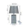 Grey Rectangular Base Table Lamp