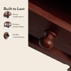 Snooze Solid Wood Bedside Table in Mahogany Finish