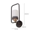 Eliante Modern Wall Lights Mild Steel, Glass & Glass Material Brown,Gold & White Finish