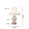 Devansh Off-White Vintage  Cotton Shade Lamp With Wood & Mosaic Glass Base For Decoration/Office/Home/Gifting/Study For Decoration/Office/Home/Gifting/Study