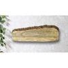 Pelli Natural Colour Solid Wood Wall Shelf with Bark lining