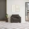 Esquel Premium 1 Seater Fabric Sofa in Stone Grey Velvet Colour