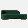 Maddox Velvet 3 Seater Sofa in Green Colour
