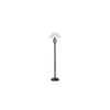 Haven Off White Fabric Floor Lamp with Black Iron Base