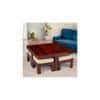 Blane Sheesham Wood Accent Coffee Table Set With 4 Stools In Honey Finish