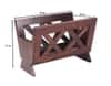 Mika Solid Wood Magazine Rack in Walnut