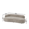 Luxelounge Wood 2-Seater + Ottoman With Upholstery Non Storage Sofa In Beige Colour