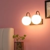 Eliante Modern Wall Lights Mild Steel, Glass & Glass Material Brown, Gold & White Finish