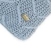 Rosa Slate Blue Cotton Knitted Decorative Cushion Cover 12 x 20 Inches