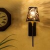 Devansh Metal Electric Wall Light in Black Colour with Black Shade Count of 1 Light