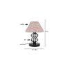 Alayna Multi cotton Shade Iron Table Lamp