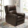 Chicago Leatherette One Seater Manual Recliner in Brown Colour