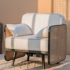 Andaman Havelock Solid Wood Arm Chair in White Colour