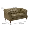 Fairmont 2 Seater Leatherette Sole in Olive Green Colour