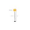 Finn Yellow Fabric Floor Lamp with Black Iron Base