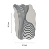 Handmade Wool Silk Shaped Rug Modern Wave Grey 4 x 6 Feet Carpet