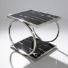 Marbleous Metal Side Table in Silver Colour