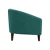 Daviana Boucle Fabric Lounge Chair in Green Colour