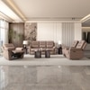 Silvana One Seater Motorized Fabric Recliner in Taupe Beige Colour