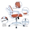 Iinea Mid Back Ergonomic Chair in Orange Colour