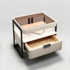 Casa Metal Side Table in Cream Colour