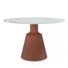 Massa Solid Wood And Banswara 4 Seater Round Dining Table In Honey Finish