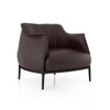 Odette Lounge Chair In Brown Leather