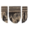 Abstract Handmade Natural Wool Wall Art Brown Black 3 Panel Set 4 x 6 Feet