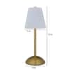 Rechargeable Touch Table Lamp Cream Shade with 15 Hour Battery Backup