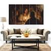 The Castle Decor Jesus Christ Last Supper Wall Art Framed Painting 27x48 Inch (Style 1)