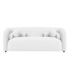 Zenol Boucle Fabric 2 Seater Sofa In White