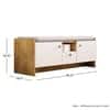 Hexa Red Engineered Wood Shoe Rack in Giant Wood and Frosty White Colour