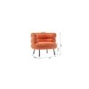 Clive Solid Wood Accent Chair in Orange Colour