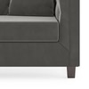 Windsor Luxe 1 Seater Fabric Sofa in Ash Grey Velvet Colour