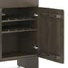 Cabo Solid Wood 2 Door Bar Cabinet In Danish Walnut Finish
